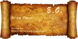 Brxa Oguz névjegykártya